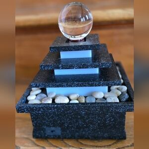 Meditation Zen 3 Tiered Black Lit Waterfall with Glass Orb Waterfall Not Working